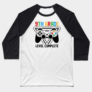 9th Grade Level Complete Gamer Boys Graduation Gifts Baseball T-Shirt